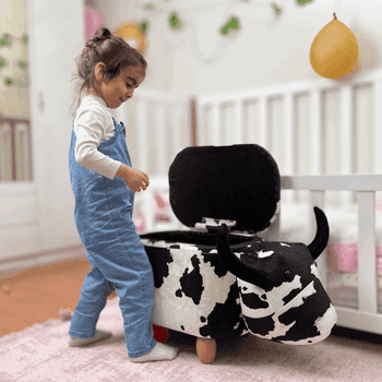 İnek Benekli Hayvanlı puf çocuk koltuğu için detaylı bilgi göster İnek Benekli Hayvanlı puf çocuk koltuğu resmi