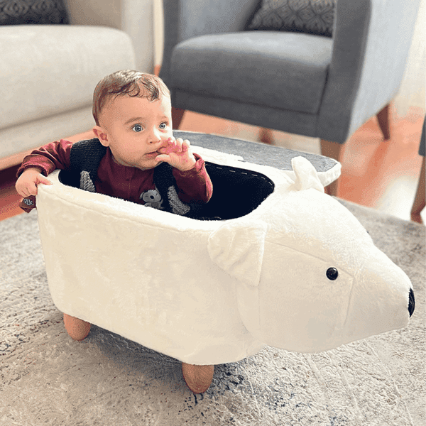 Kutup Ayısı Pofy Hayvanlı puf çocuk koltuğu resmi